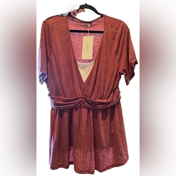 BloomChic Tops - B3.29 NWT Bloomchic babydoll top Rose 14-16/1X